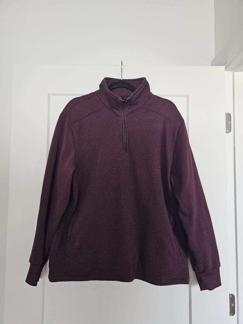 Men's Quarter-Zip Sweater Pullover - Burgundy